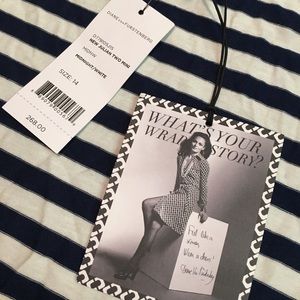 *NEW Diane von Furstenberg Blue & White Wrap Dress